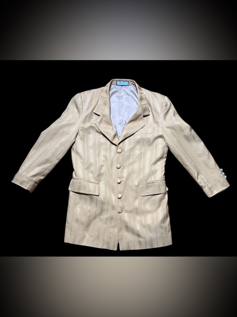 Get It, Get It in this Gold Striped Tailored Blazer-80’s